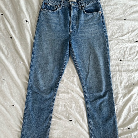 Agolde Riley High Rise Straight Crop - Picture 3 of 4